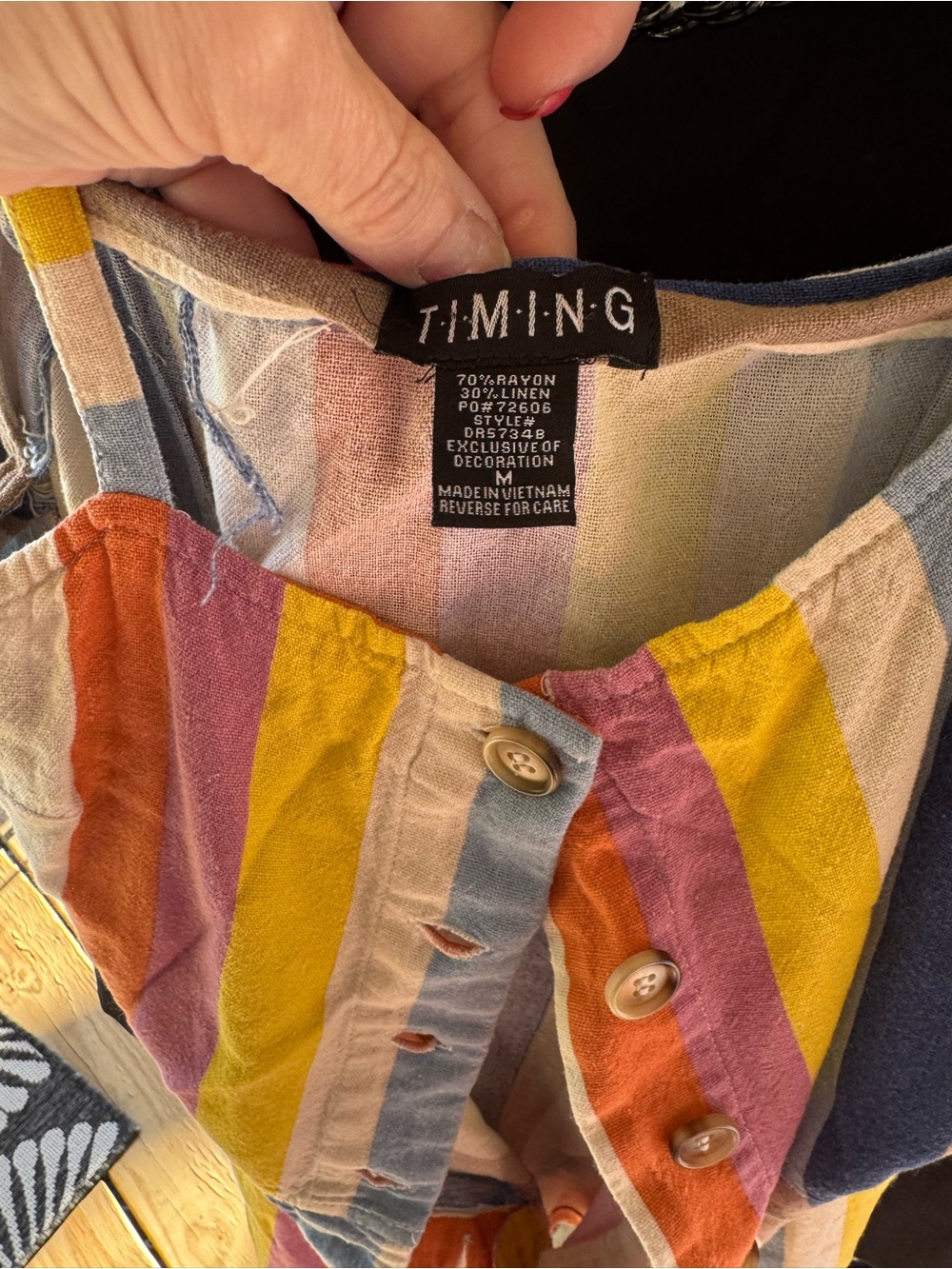 TIMING Multicolor Striped Women's dress size M